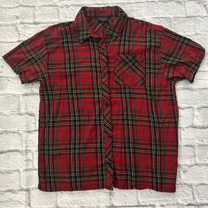 Red Plaid Women’s Button Down Shirt